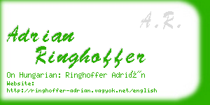 adrian ringhoffer business card